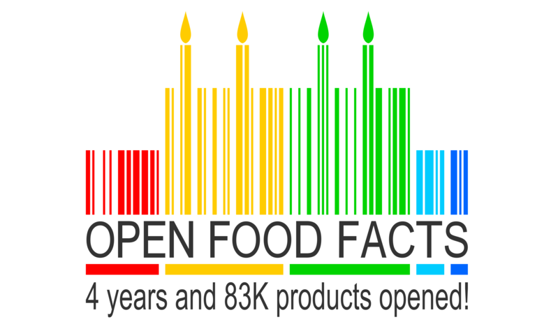 Open Food Facts turns 4, 83K food products in open data!