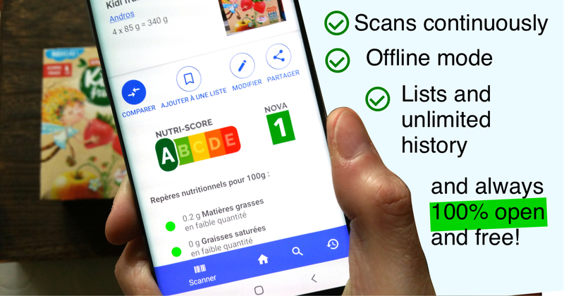 The new Open Food Facts app to better decipher labels and participate in the common good.