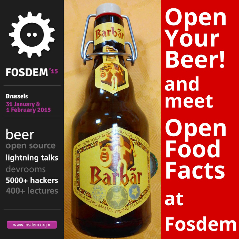Open your beer and meet Open Food Facts at Fosdem'15 in Brussels