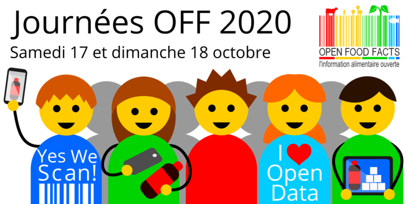 Journées OFF et Assemblée Générale de l'association Open Food Facts les 17 et 18 octobre 2020 en visioconférence