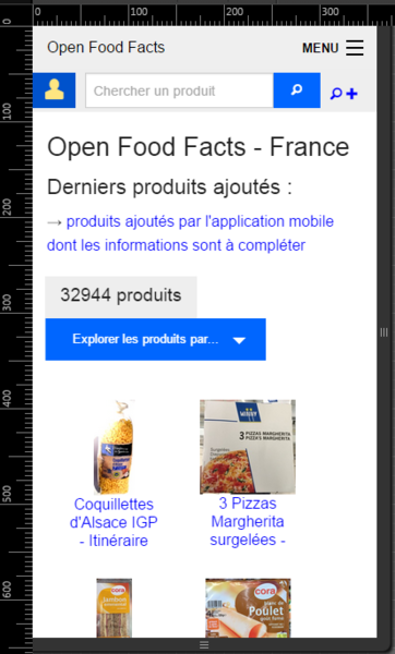 Open Food Facts sur smartphone